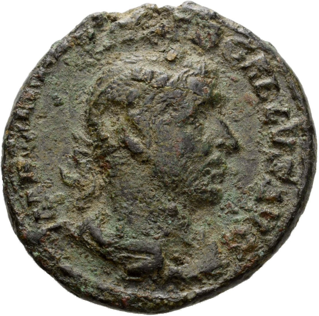 RIC IV Trebonianus Gallus 117B Trebonianus Gallus obverse, Bust of Trebonianus Gallus, laureate, draped, cuirassed, right