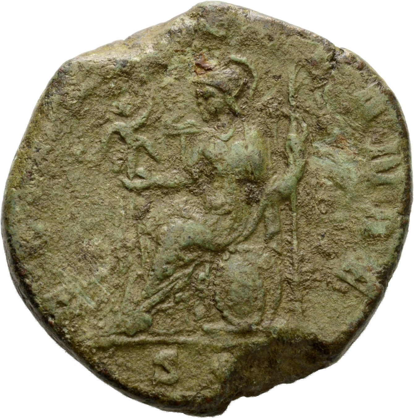 RIC IV Trebonianus Gallus 120 Trebonianus Gallus reverse, Roma, helmeted, draped, seated left, holding Victory in extended...