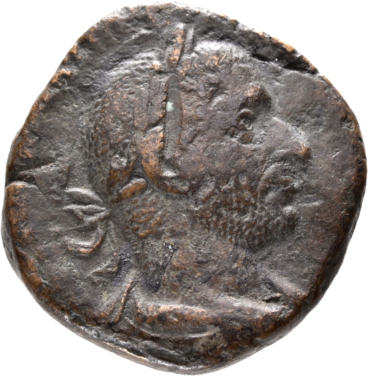 RIC IV Trebonianus Gallus 121A Trebonianus Gallus obverse, Bust of Trebonianus Gallus, laureate, draped, cuirassed, right