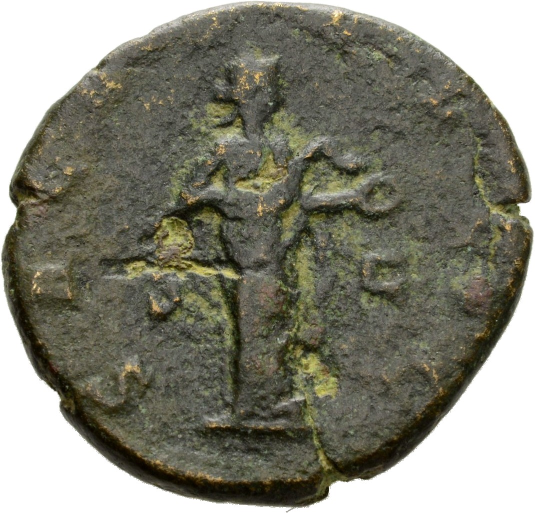 RIC IV Trebonianus Gallus 121B Trebonianus Gallus reverse, Salus, draped, standing right, holding snake held in arms