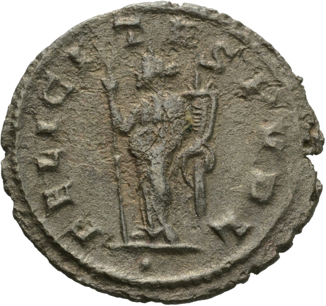 RIC IV Trebonianus Gallus 82: Subtype 1 Trebonianus Gallus reverse, Felicitas, draped, standing left, holding long caduceu...