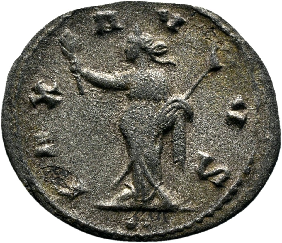 RIC IV Trebonianus Gallus 86 Trebonianus Gallus reverse, Pax, draped, standing left, holding branch in extended right hand...