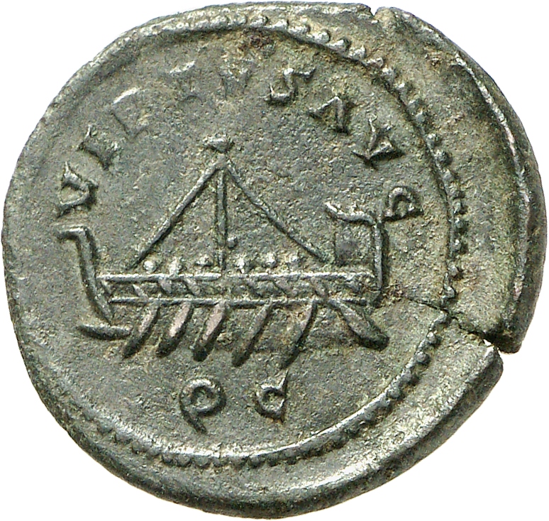 RIC V Allectus 128 Allectus reverse, Galley, right or left, varying number of rowers