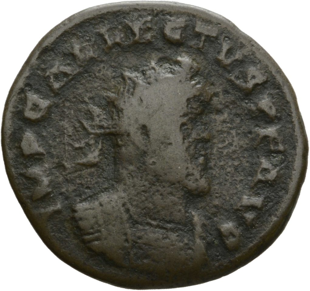 RIC V Allectus 28 Allectus obverse, Bust of Allectus, radiate, draped, right, or bust of Allectus, radiate, draped, cuiras...
