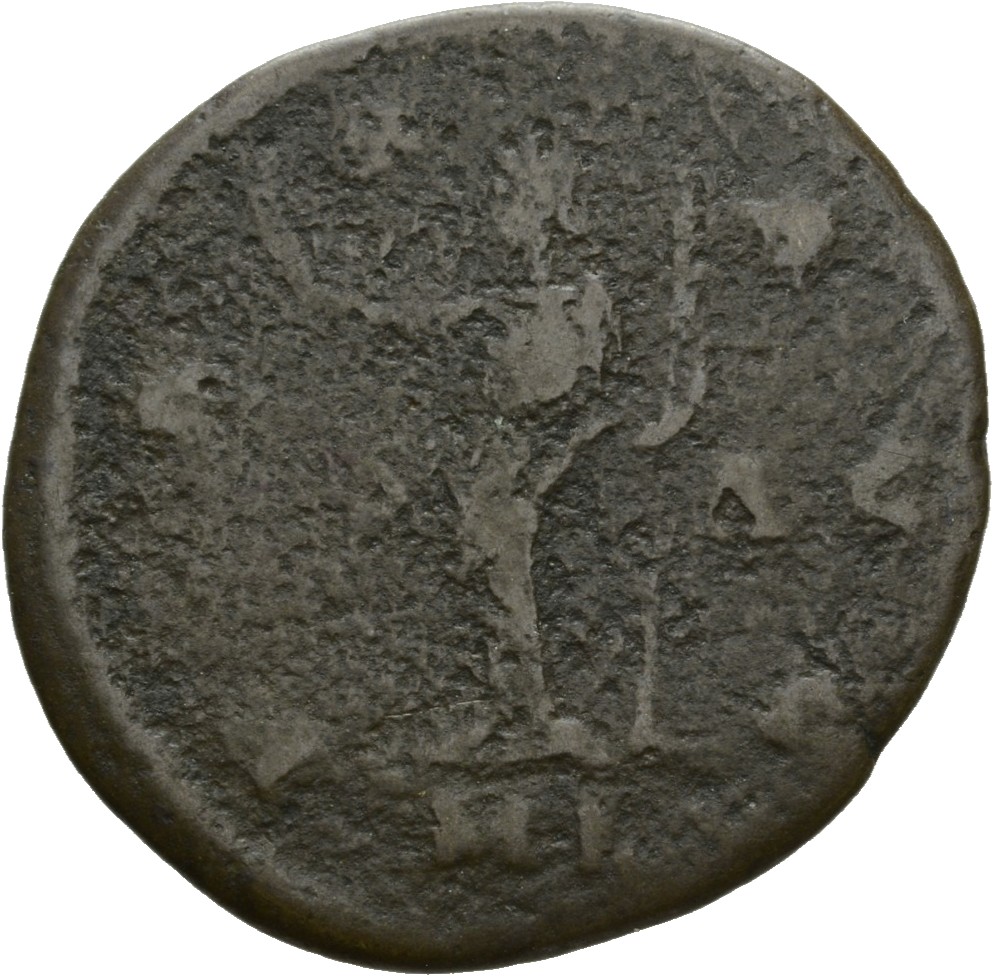 RIC V Allectus 28 Allectus reverse, Pax, draped, standing left, holding olive-branch in right hand and vertical sceptre in...