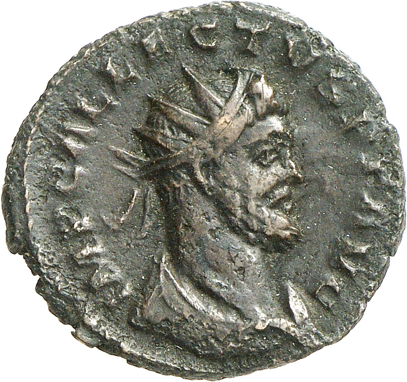 RIC V Allectus 33 Allectus obverse — Bust of Allectus, radiate, draped, right, or bust of Allectus, radiate, draped, cuira...