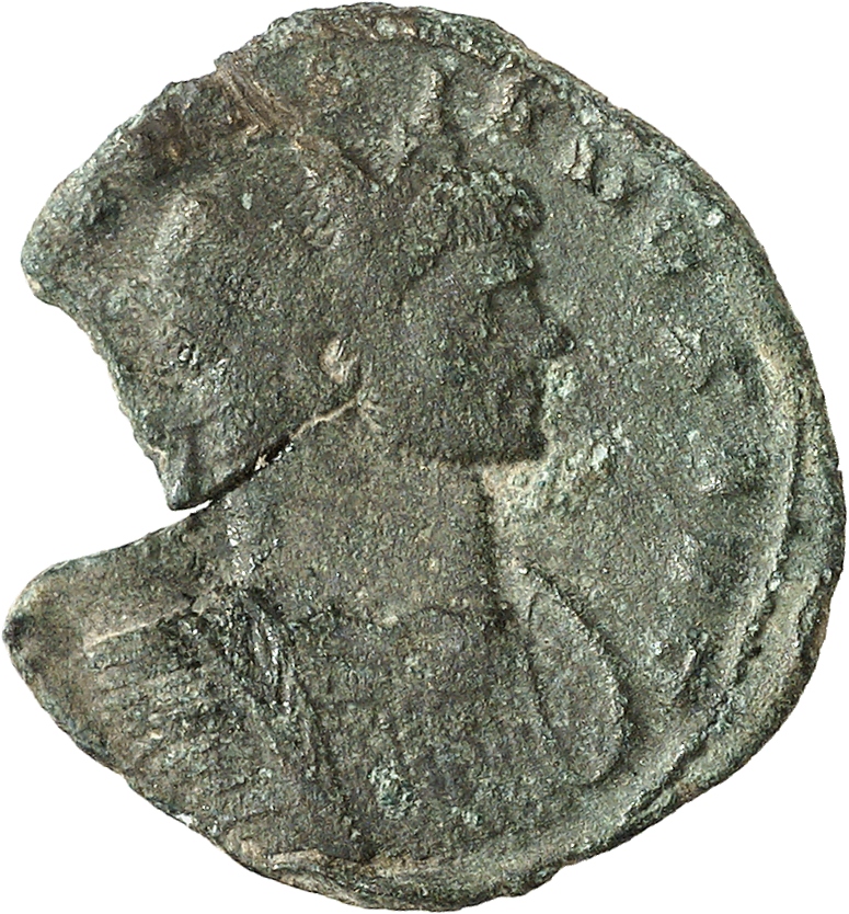 RIC V Aurelian 128 Aurelian obverse — Bust of Aurelian, radiate, draped, right or bust of Aurelian, radiate, cuirassed, ri...