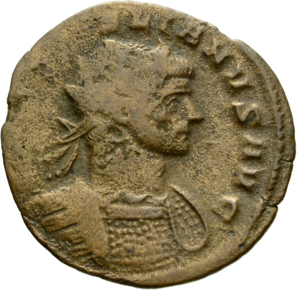 RIC V Aurelian 138 Aurelian obverse, Bust of Aurelian, radiate, draped, right or bust of Aurelian, radiate, draped, cuiras...
