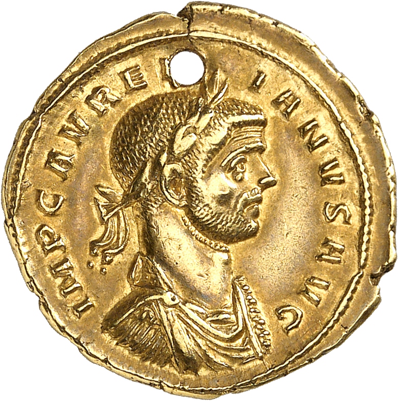 RIC V Aurelian 16 Aurelian obverse, Bust of Aurelian, laureate, draped, cuirassed, right