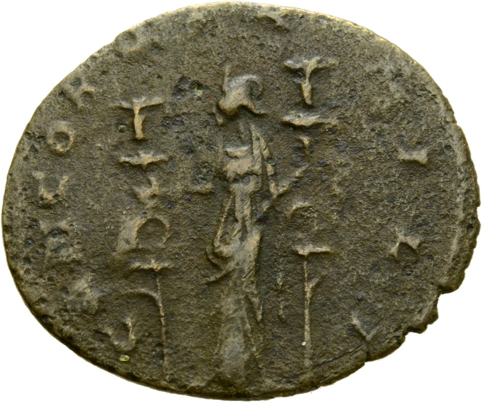 RIC V Aurelian 192 Aurelian reverse, Concordia, draped, standing, holding ensign in each hand