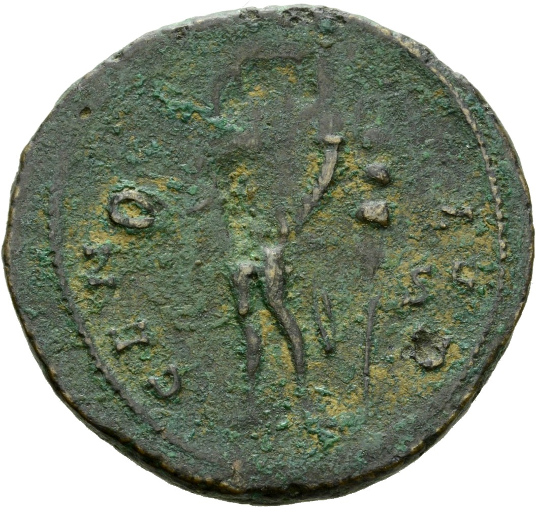 RIC V Aurelian 223 Aurelian reverse, Genius, standing left, holding patera in right hand and cornucopiae in left hand; to ...