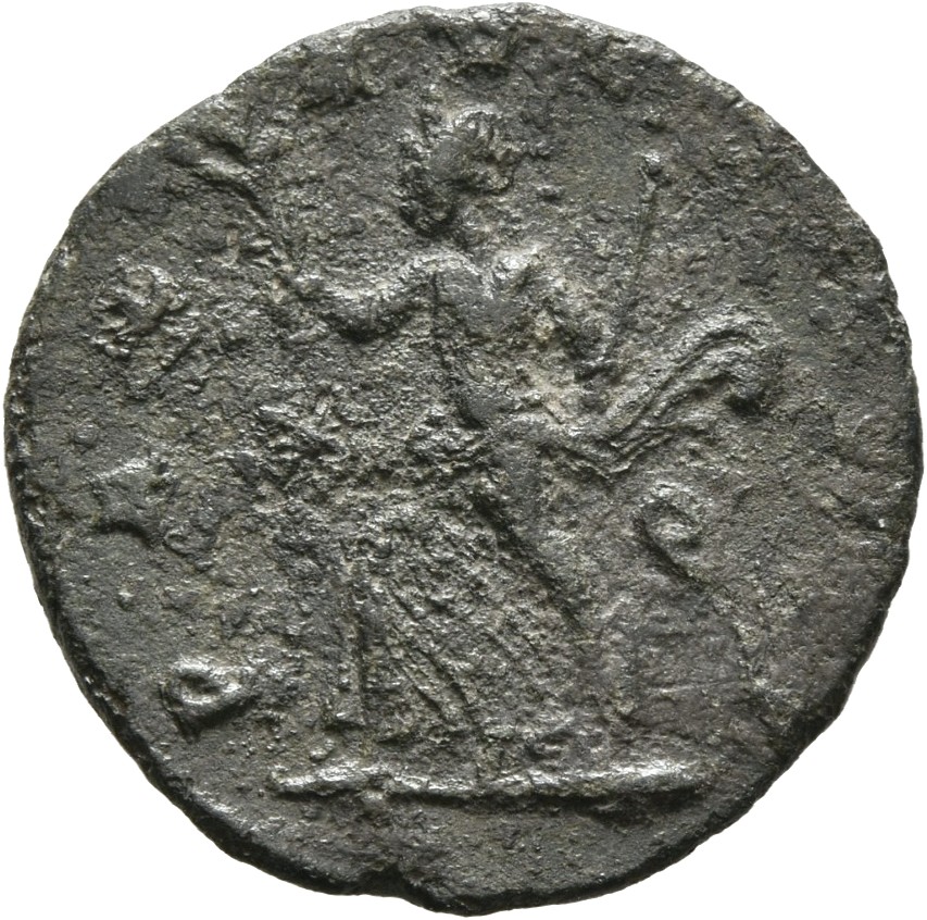 RIC V Aurelian 232 Aurelian reverse, Pax, draped, walking left, holding olive-branch in right hand and sceptre in left hand
