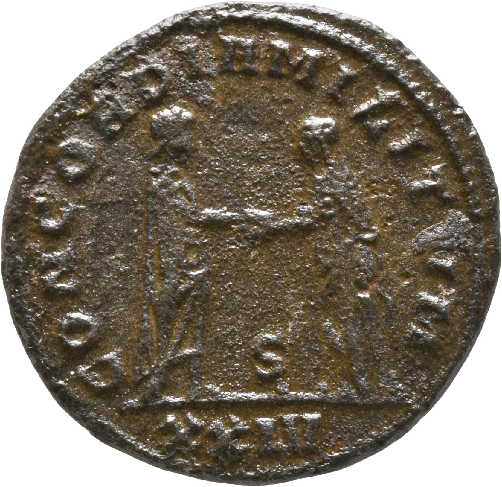RIC V Aurelian 244 Aurelian reverse — Aurelian, standing right, clasping hand of Concordia, standing left