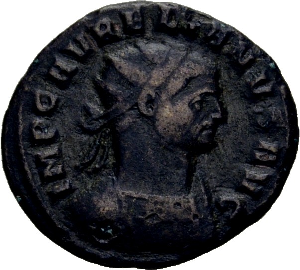 RIC V Aurelian 255 Aurelian obverse, Bust of Aurelian, radiate, cuirassed, right