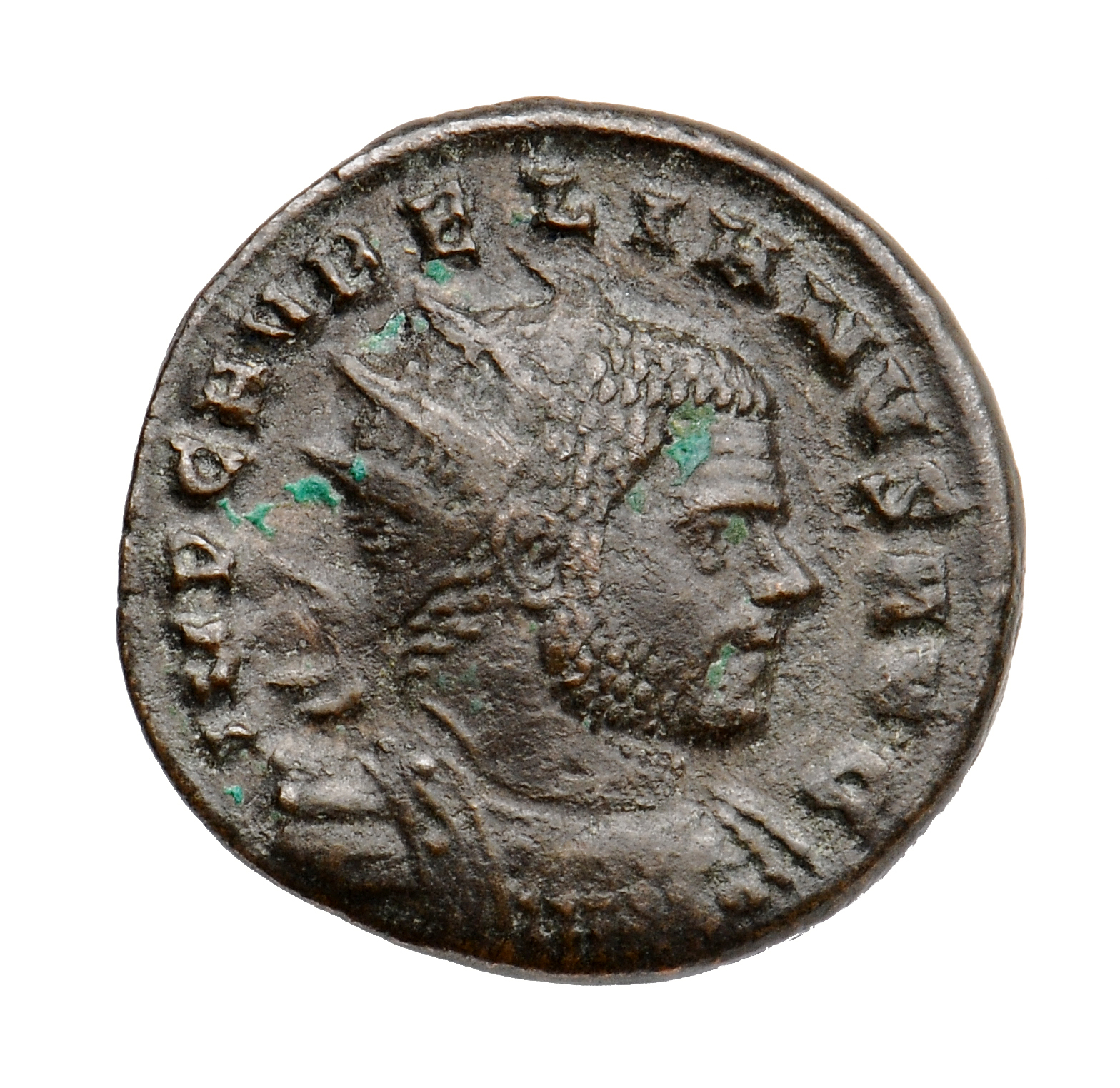 RIC V Aurelian 349 Aurelian obverse, Bust of Aurelian, radiate, cuirassed, right