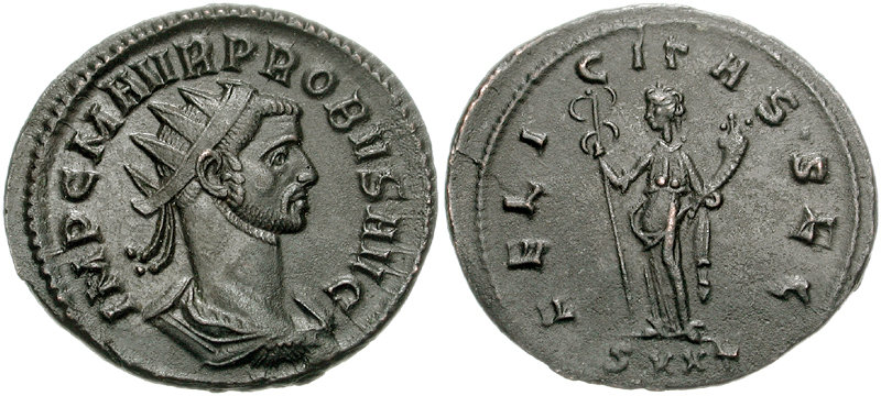RIC V Aurelian 359 Aurelian obverse, Bust of Aurelian, radiate, cuirassed, right