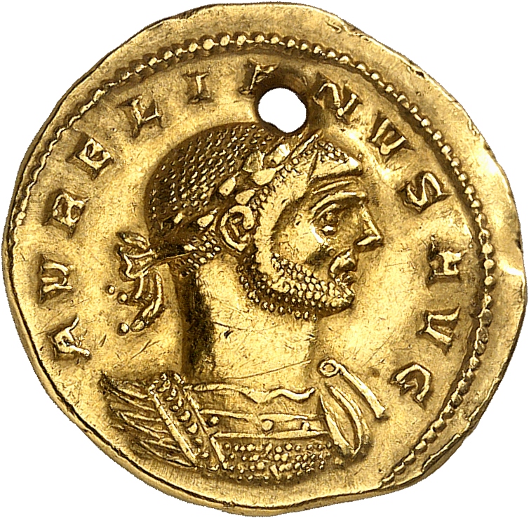 RIC V Aurelian 375 Aurelian obverse, Bust of Aurelian, laureate, draped, cuirassed, right or bust of Aurelian, laureate, c...