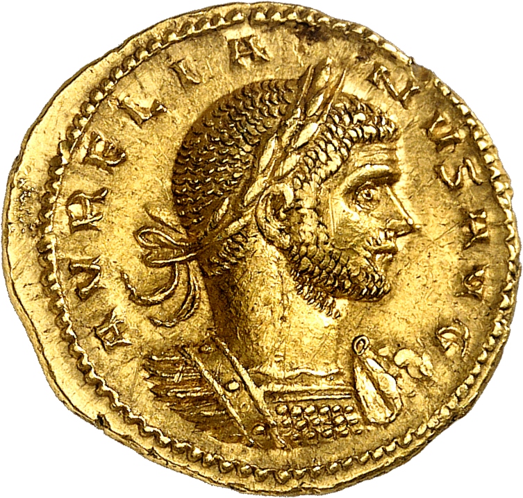RIC V Aurelian 380 Aurelian obverse, Bust of Aurelian, laureate, cuirassed, right