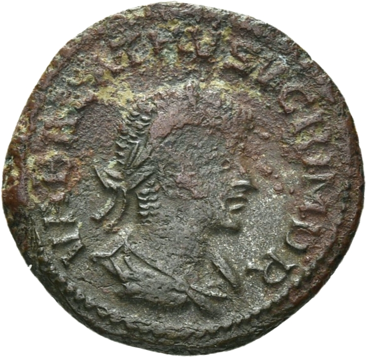 RIC V Aurelian 381 Aurelian reverse, Bust of Vabalathus, laureate, draped, cuirassed, right