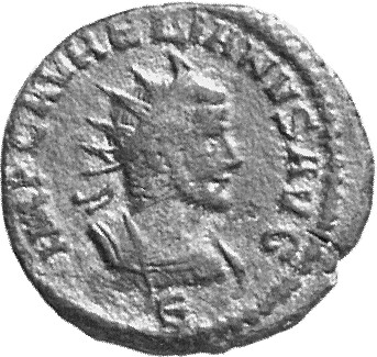 RIC V Aurelian 381 Aurelian obverse, Bust of Aurelian, radiate, cuirassed, right