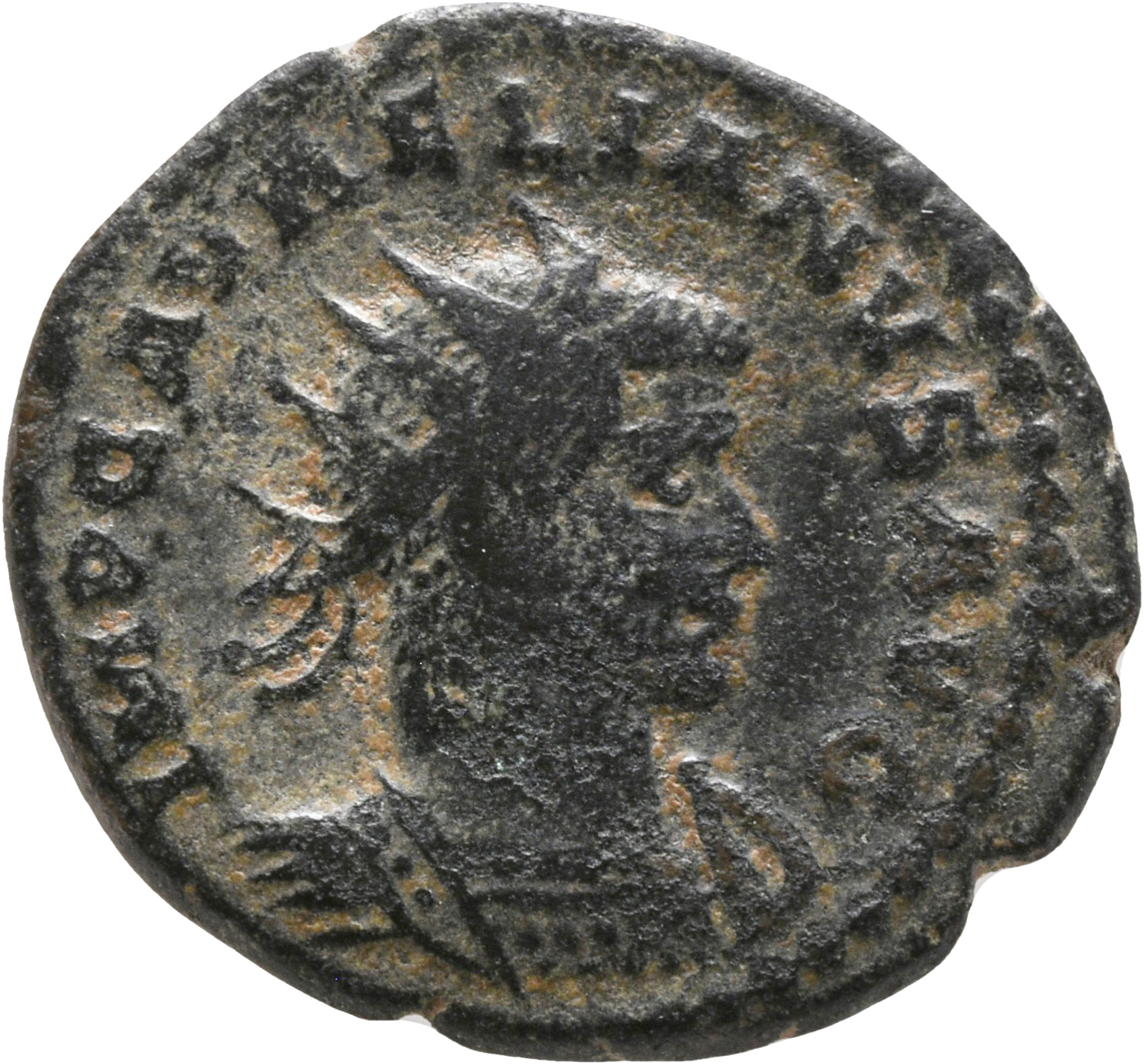 RIC V Aurelian 386 Aurelian obverse, Bust of Aurelian, radiate, cuirassed, right
