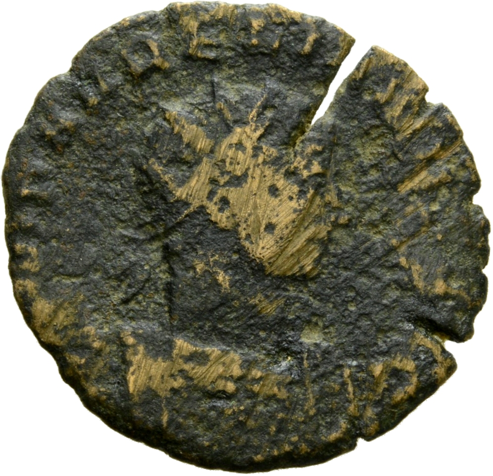 RIC V Aurelian 42 Aurelian obverse, Bust of Aurelian, radiate, cuirassed, right