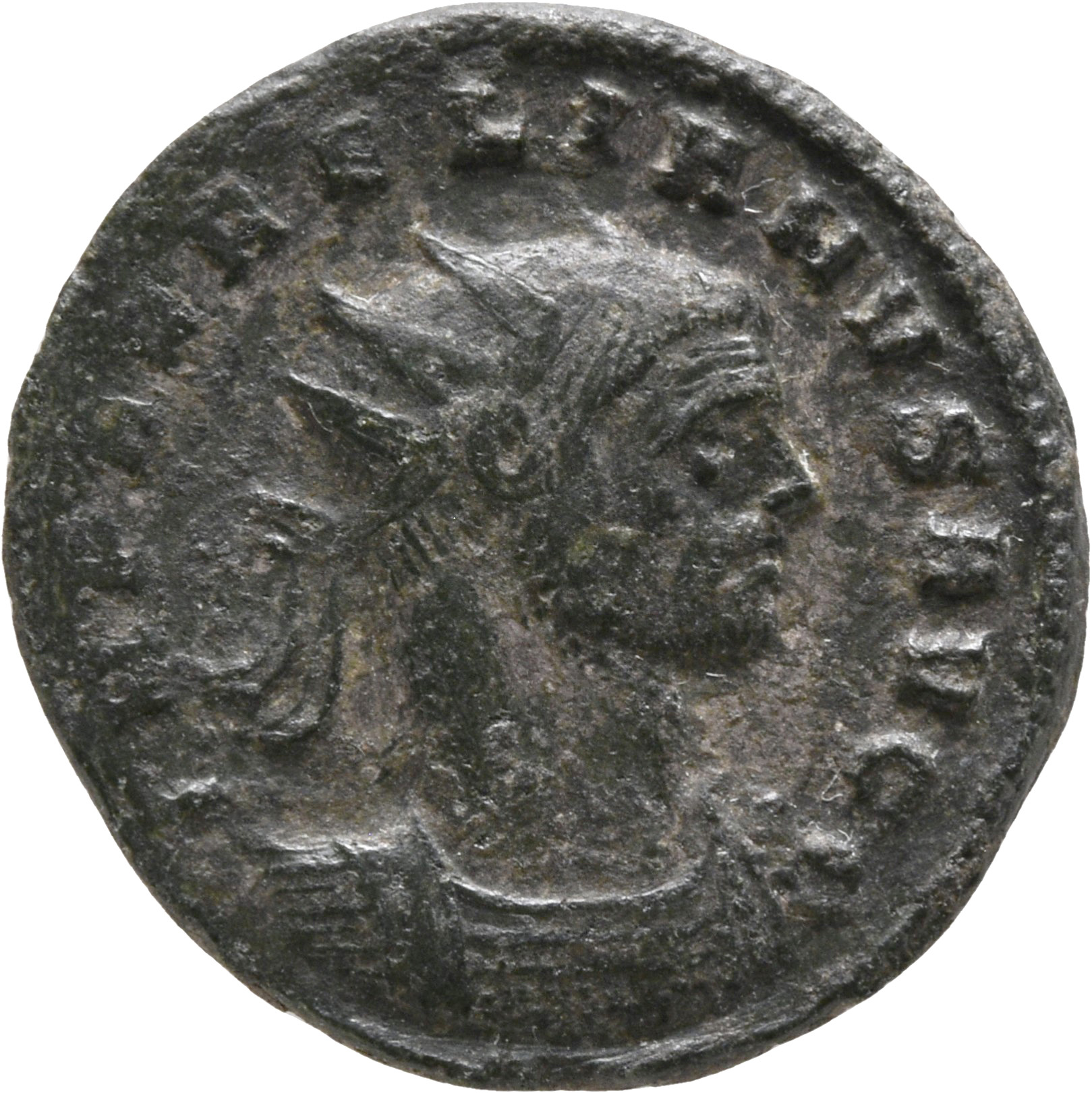 RIC V Aurelian 62 Aurelian obverse, Bust of Aurelian, radiate, cuirassed, right