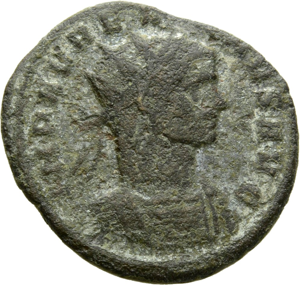 RIC V Aurelian 64 Aurelian obverse, Bust of Aurelian, radiate, draped, right or bust of Aurelian, radiate, cuirassed, righ...