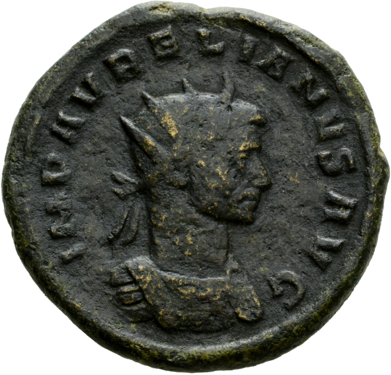 RIC V Aurelian and Severina 1 Aurelian obverse, Bust of Aurelian, radiate, draped, right or bust of Aurelian, radiate, cui...