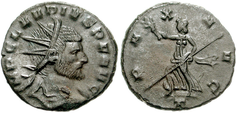 RIC V Carus 157 Carus obverse, Bust of Carinus, radiate, draped, cuirassed, right