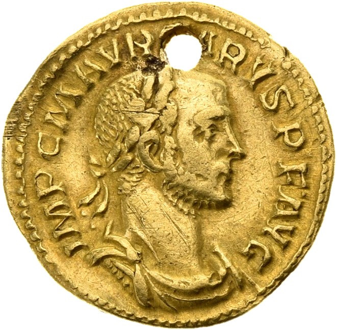 RIC V Carus 2 Carus obverse, Bust of Carus, laureate, draped, cuirassed, right