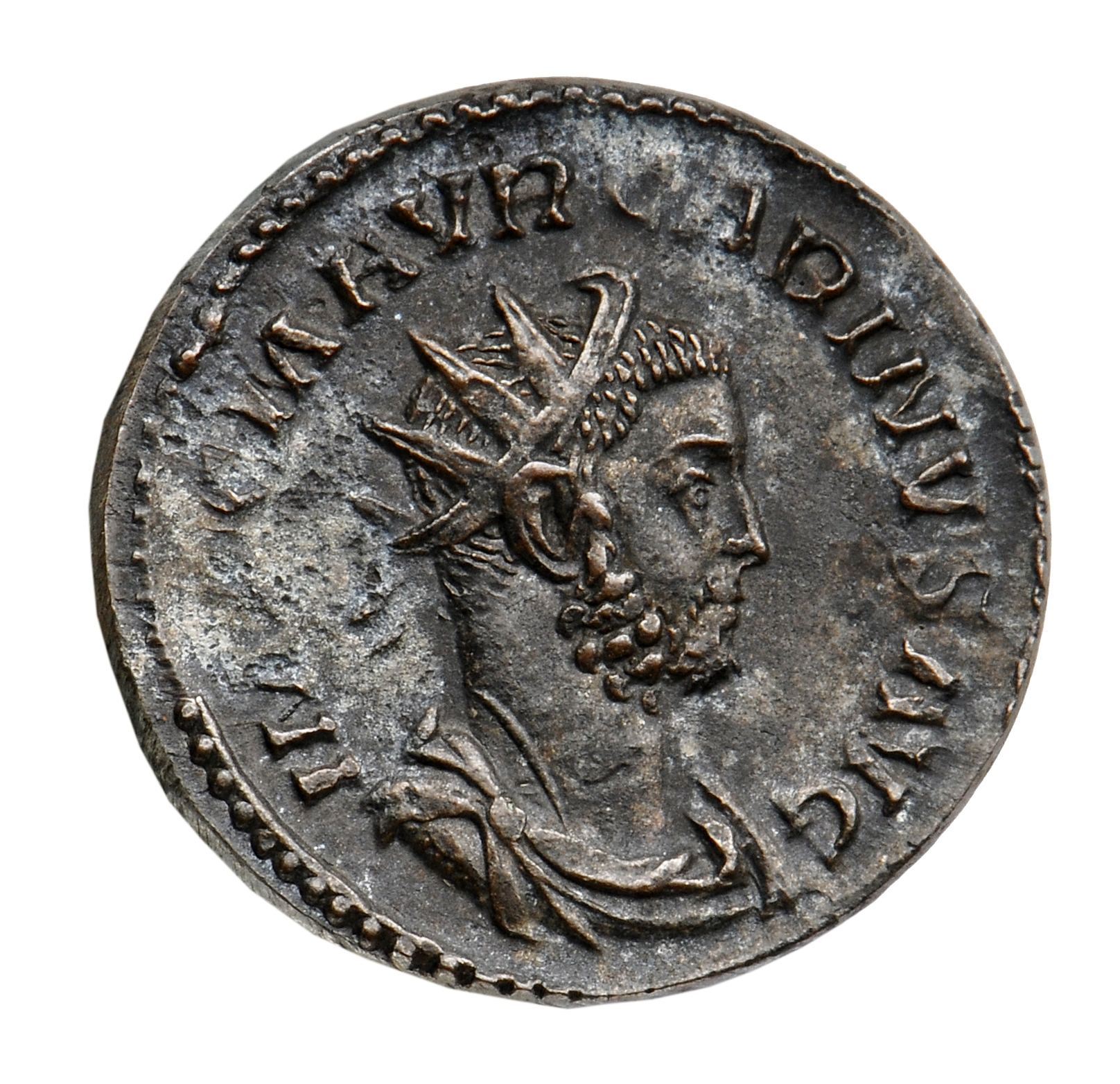 RIC V Carus 214 Carinus obverse, Bust of Carinus, radiate, draped, right or bust of Carinus, radiate, draped, cuirassed, r...