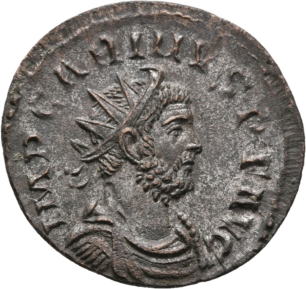 RIC V Carus 220 Carinus obverse, Bust of Carinus, radiate, draped, cuirassed, right, or bust of Carinus, radiate, helmeted...