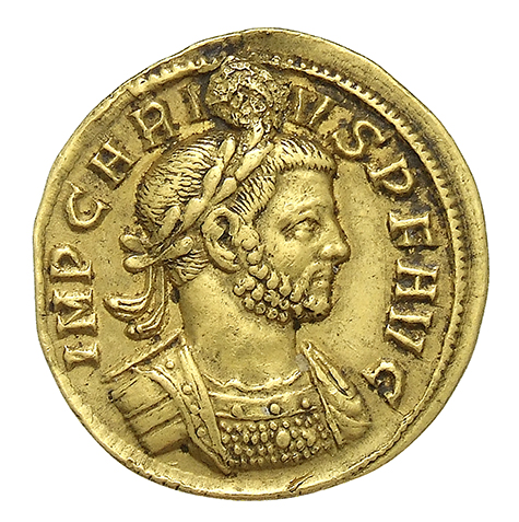 RIC V Carus 226 Carinus obverse, Bust of Carinus, laureate, draped, cuirassed, right, or bust of Carinus, laureate, cuiras...
