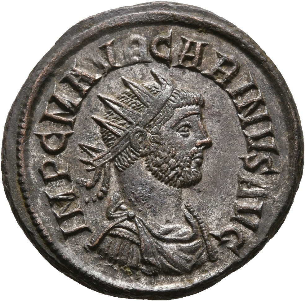 RIC V Carus 252 Carinus obverse, Bust of Carinus, radiate, draped, right or bust of Carinus, radiate, draped, cuirassed, r...