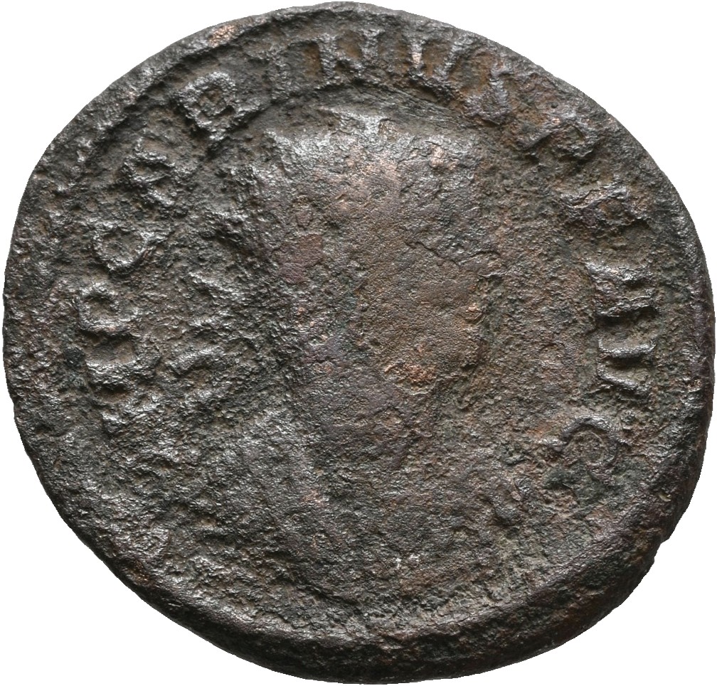 RIC V Carus 256 Carinus obverse, Bust of Carinus, radiate, draped, right, or bust of Carinus, radiate, cuirassed, right