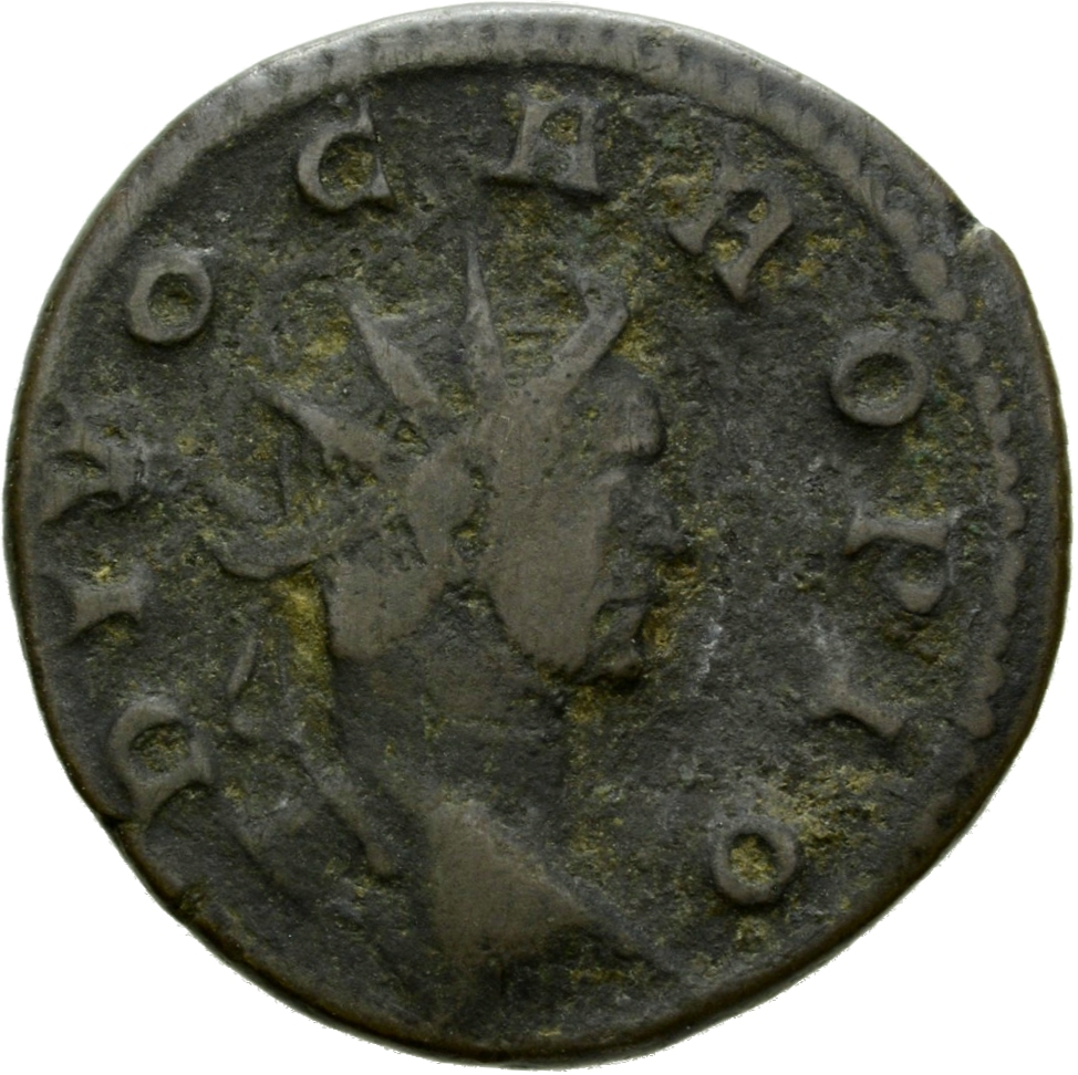 RIC V Carus 29 Carus obverse, Head of Carus, radiate, right