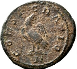 RIC V Carus 29 Carus reverse, Eagle, standing left or front, head right left or upwards