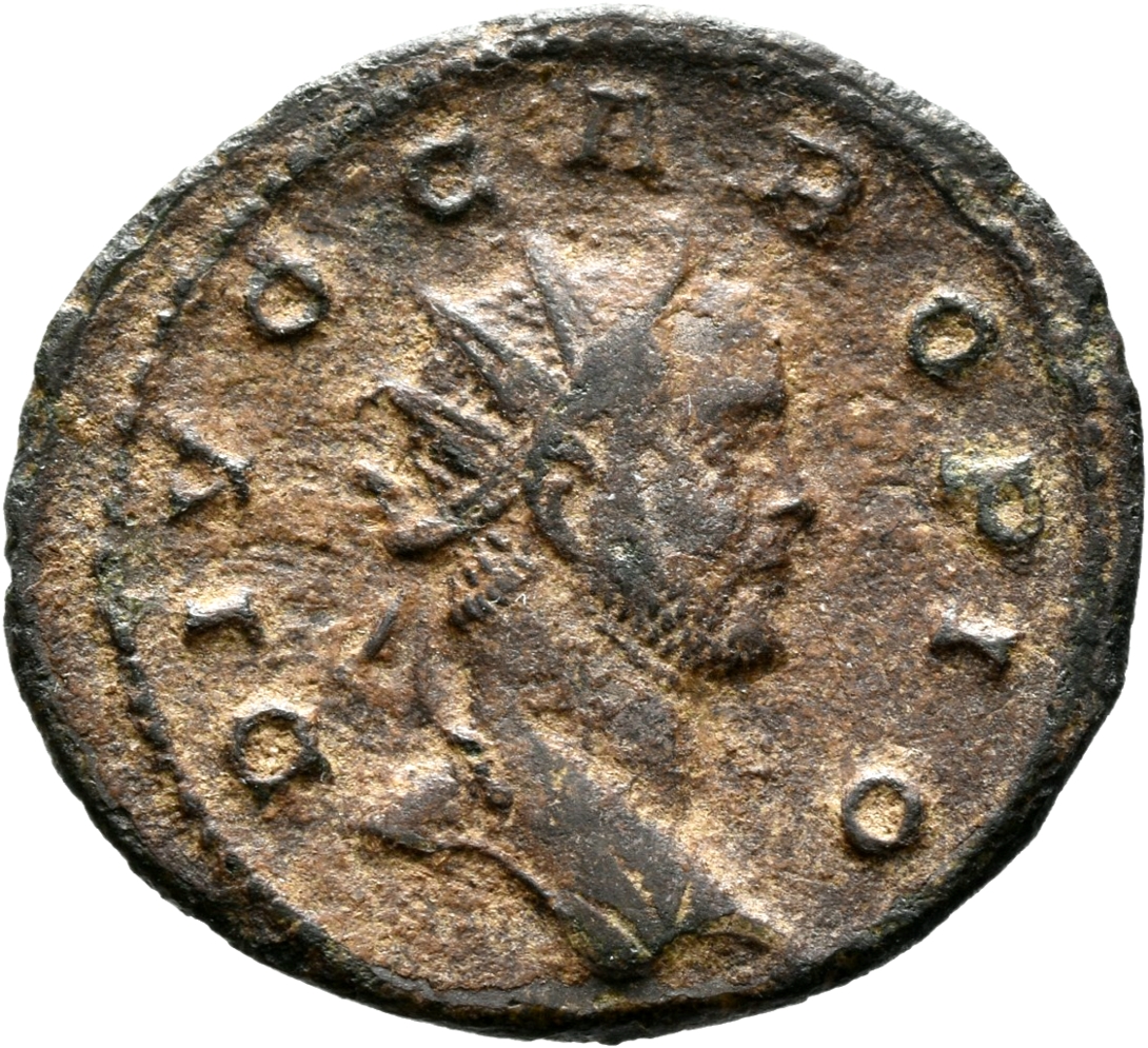RIC V Carus 29 Carus obverse — Head of Carus, radiate, right