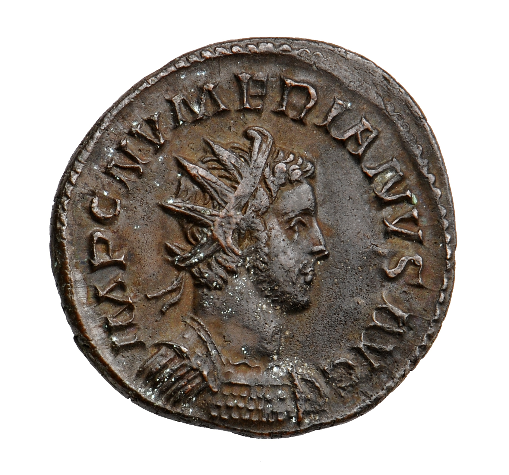 RIC V Carus 388 Carinus obverse, Bust of Numerian, radiate, draped, right, or bust of Numerian, radiate, cuirassed, right,...