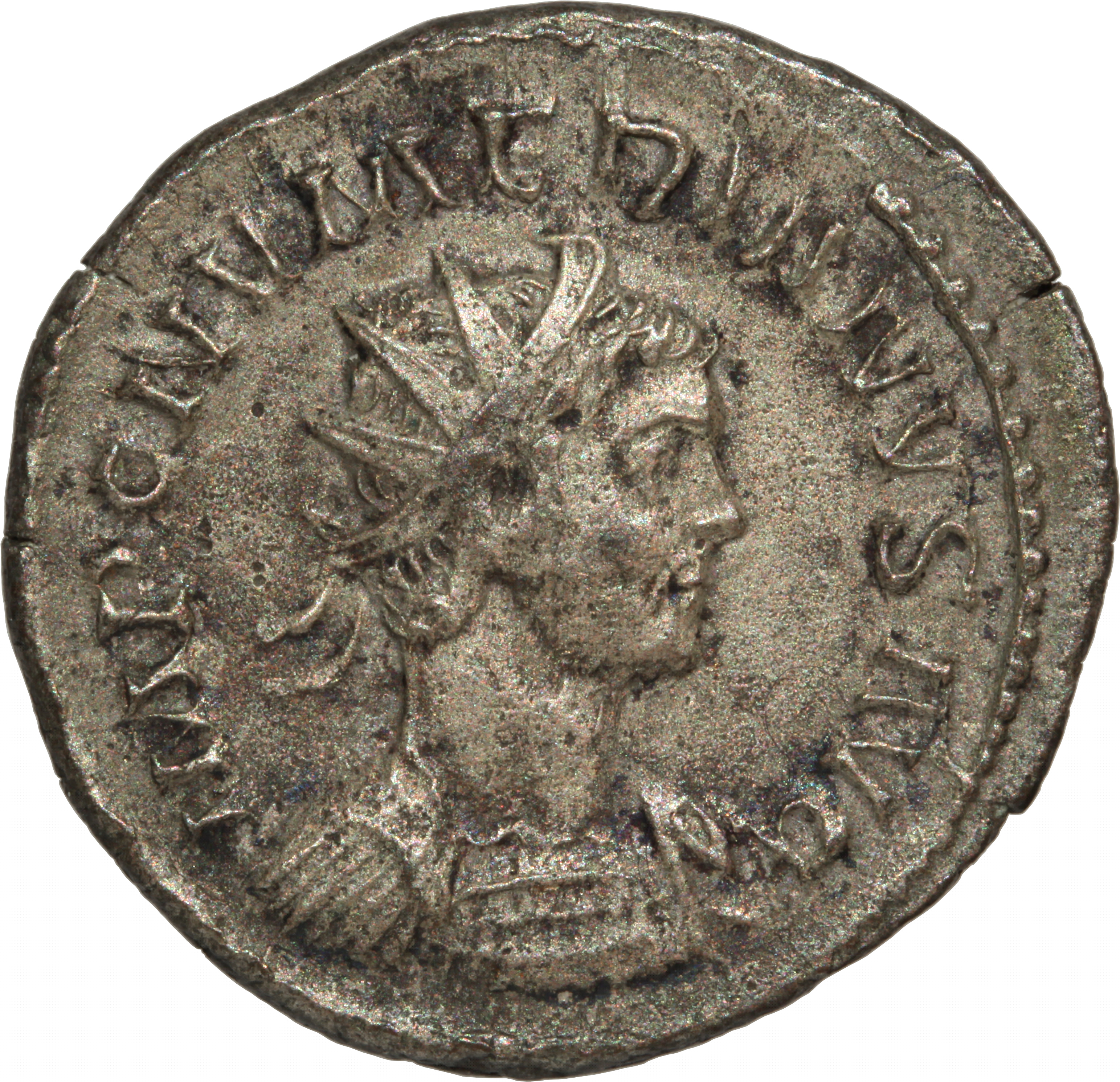 RIC V Carus 388 Carinus obverse — Bust of Numerian, radiate, draped, right, or bust of Numerian, radiate, cuirassed, right...