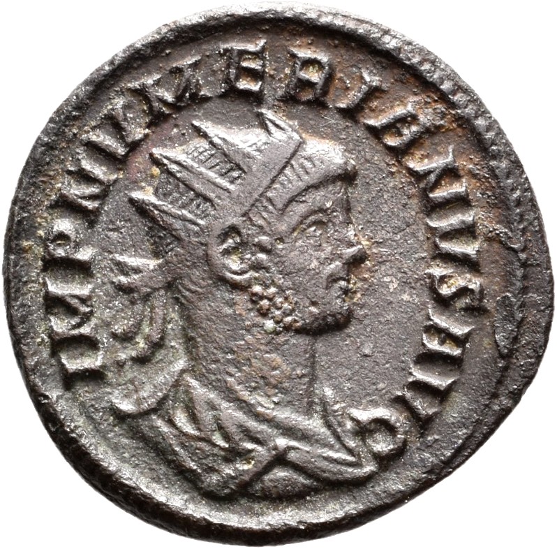 RIC V Carus 410 Carinus obverse, Bust of Numerian, radiate, draped, right, or bust of Numerian, radiate, draped, cuirassed...