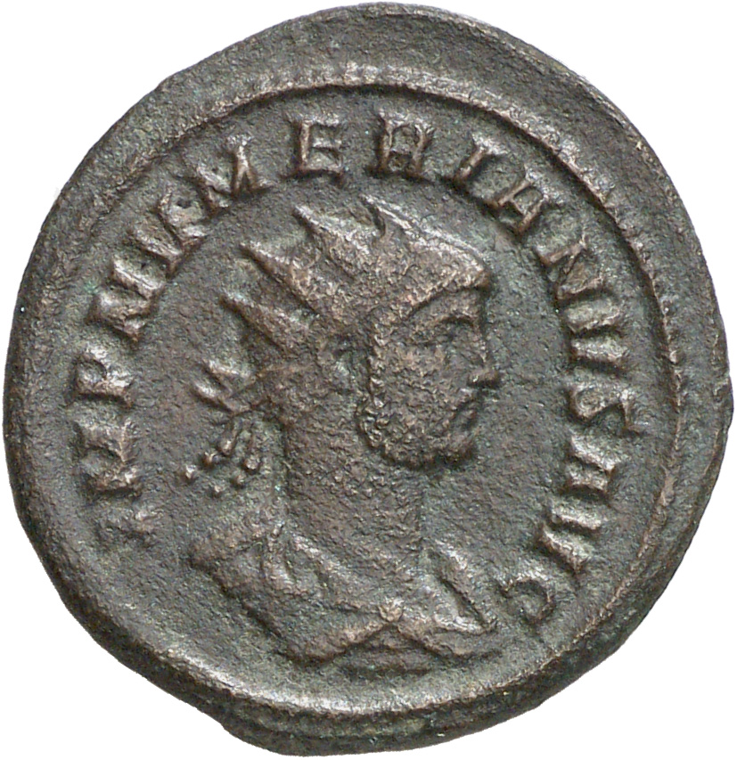 RIC V Carus 416 Carinus obverse, Bust of Numerian, radiate, draped, right, or bust of Numerian, radiate, cuirassed, right