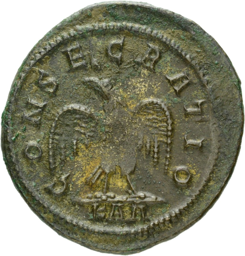RIC V Carus 47 Carus reverse, Eagle, standing right, head left
