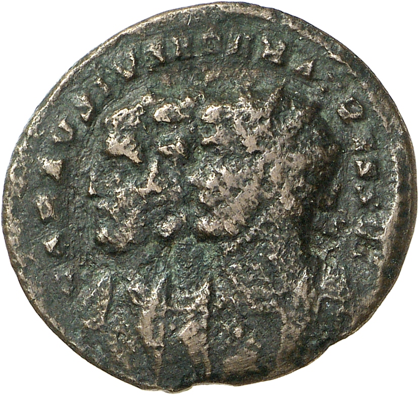 RIC V Carausius issuing for Diocletian/Maximian 1 Carausius obverse, Jugate busts of Maximian, radiate, cuirassed, left, a...