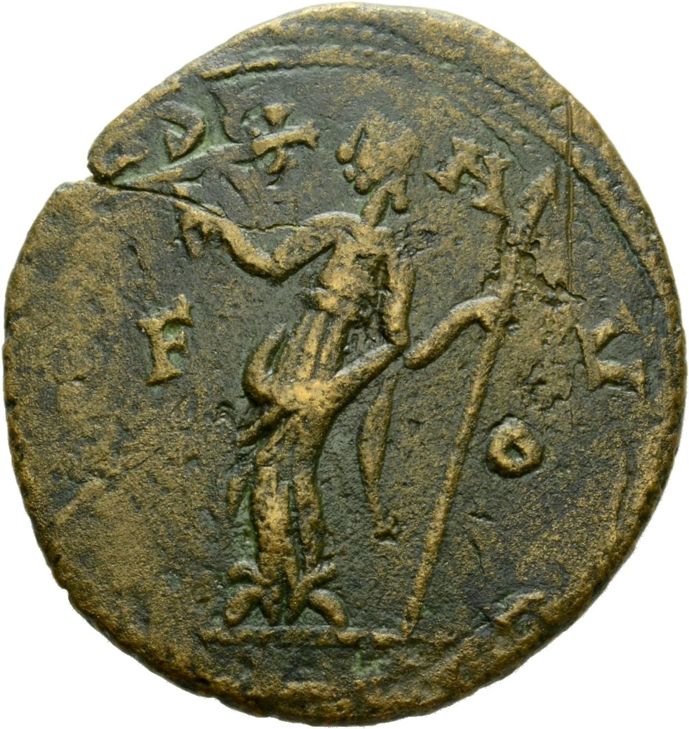 RIC V Carausius 101 Carausius reverse, Pax, draped, standing left, holding olive-branch in right hand and vertical sceptre...