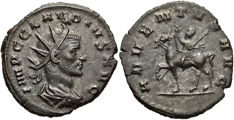 RIC V Carausius 13 Carausius obverse, Bust of Carausius, radiate, draped, right