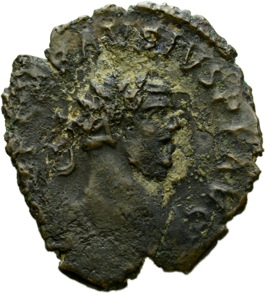 RIC V Carausius 149 Carausius obverse, Bust of Carausius, radiate, draped, right, or bust of Carausius, radiate, draped, c...