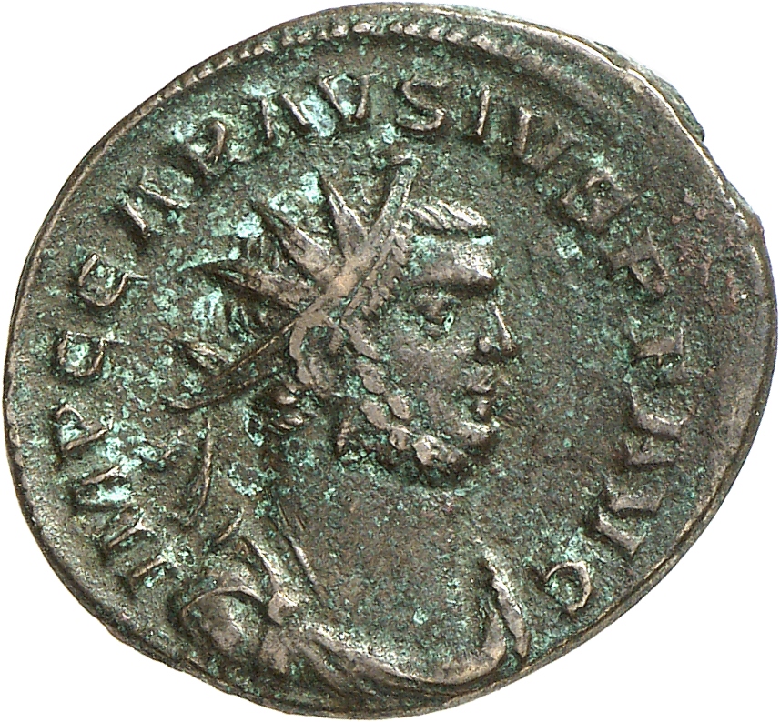 RIC V Carausius 152 Carausius obverse, Bust of Carausius, radiate, draped, cuirassed, right