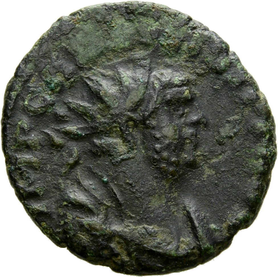 RIC V Carausius 155 Carausius obverse, Bust of Carausius, radiate, draped, right, or bust of Carausius, radiate, draped, c...